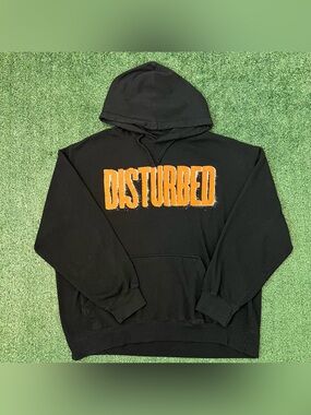 Disturbed “The Guy” Band Hoodie Adult Size 2XL Black Rock Double Sided Graphic